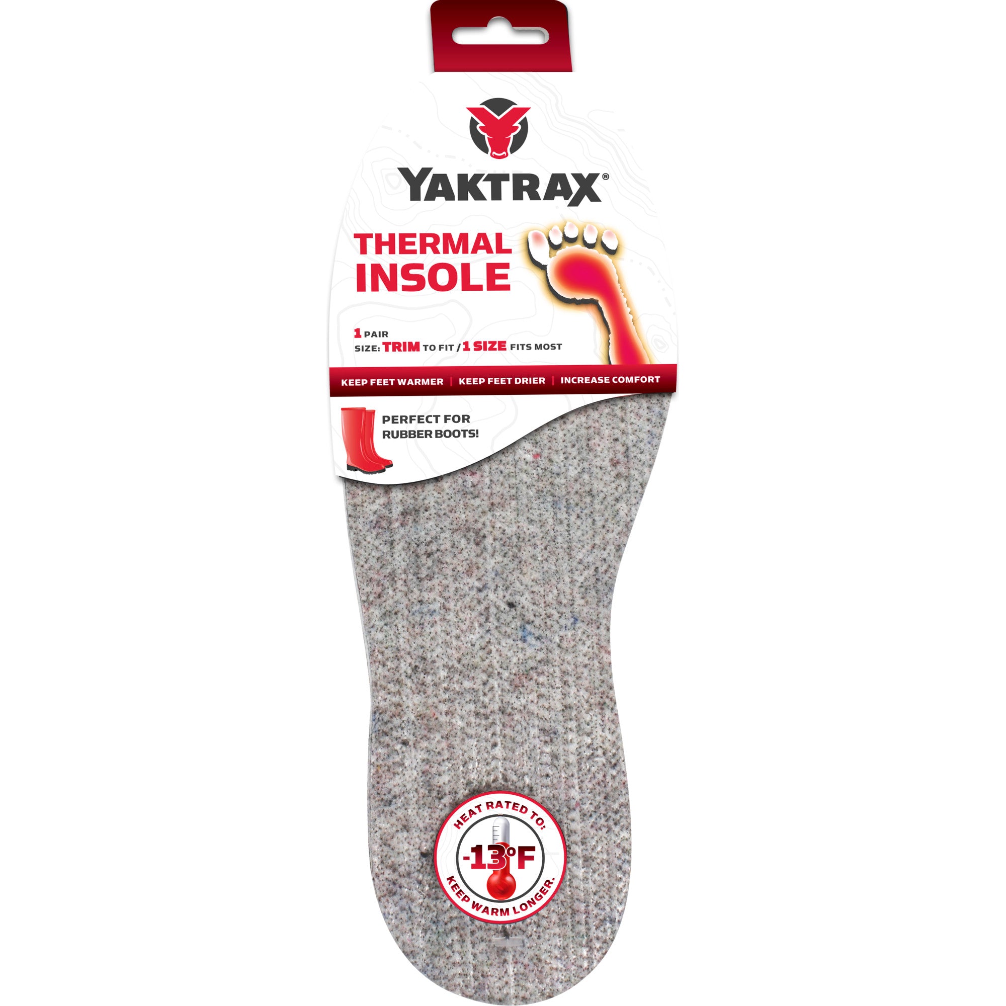 Yaktrax Thermal Cold Weather Insoles for Men and Women, Pair
