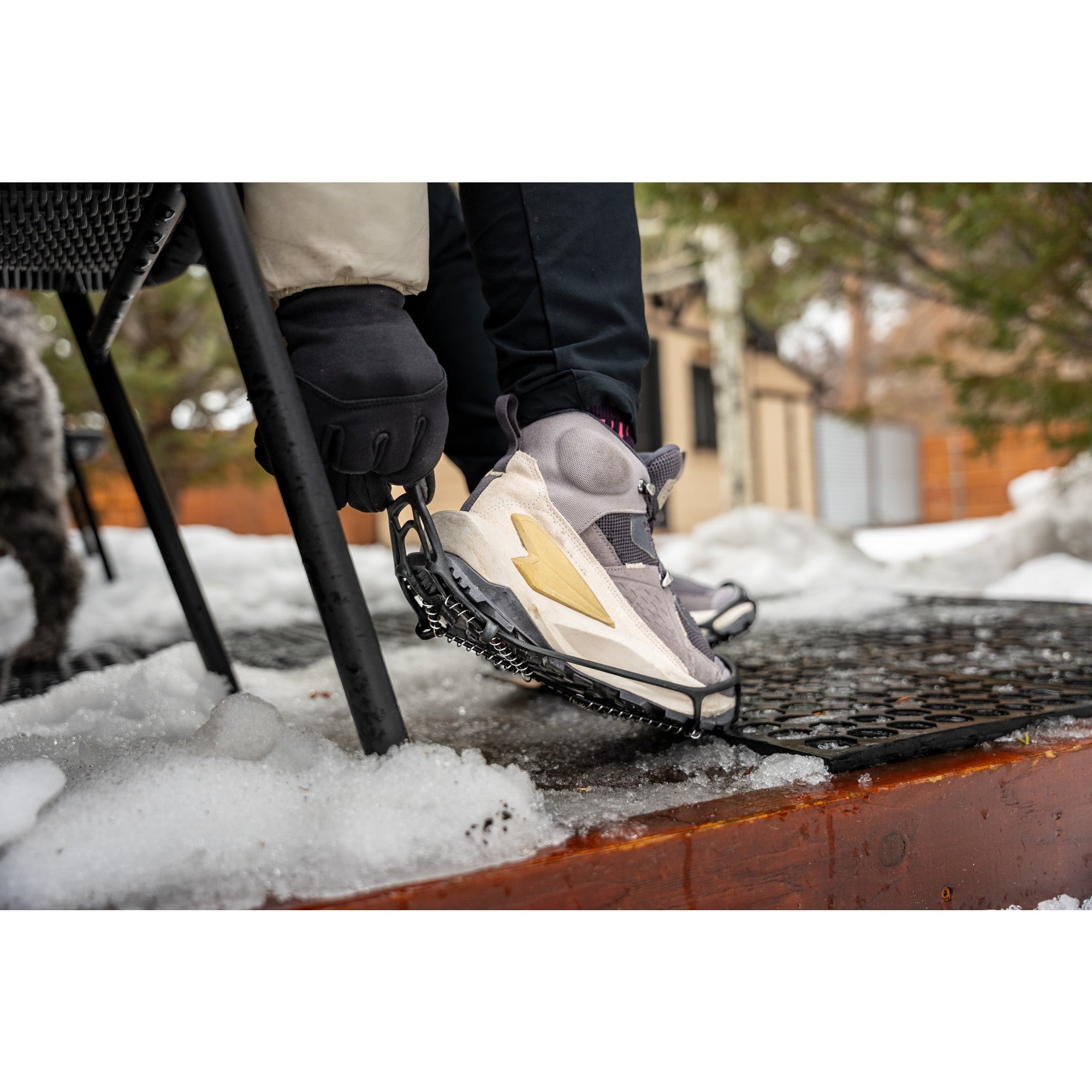 Crampons traction acier, taille unique, adhérence optimale en hiver Crampons traction acier, taille unique, adhérence optimale en hiver